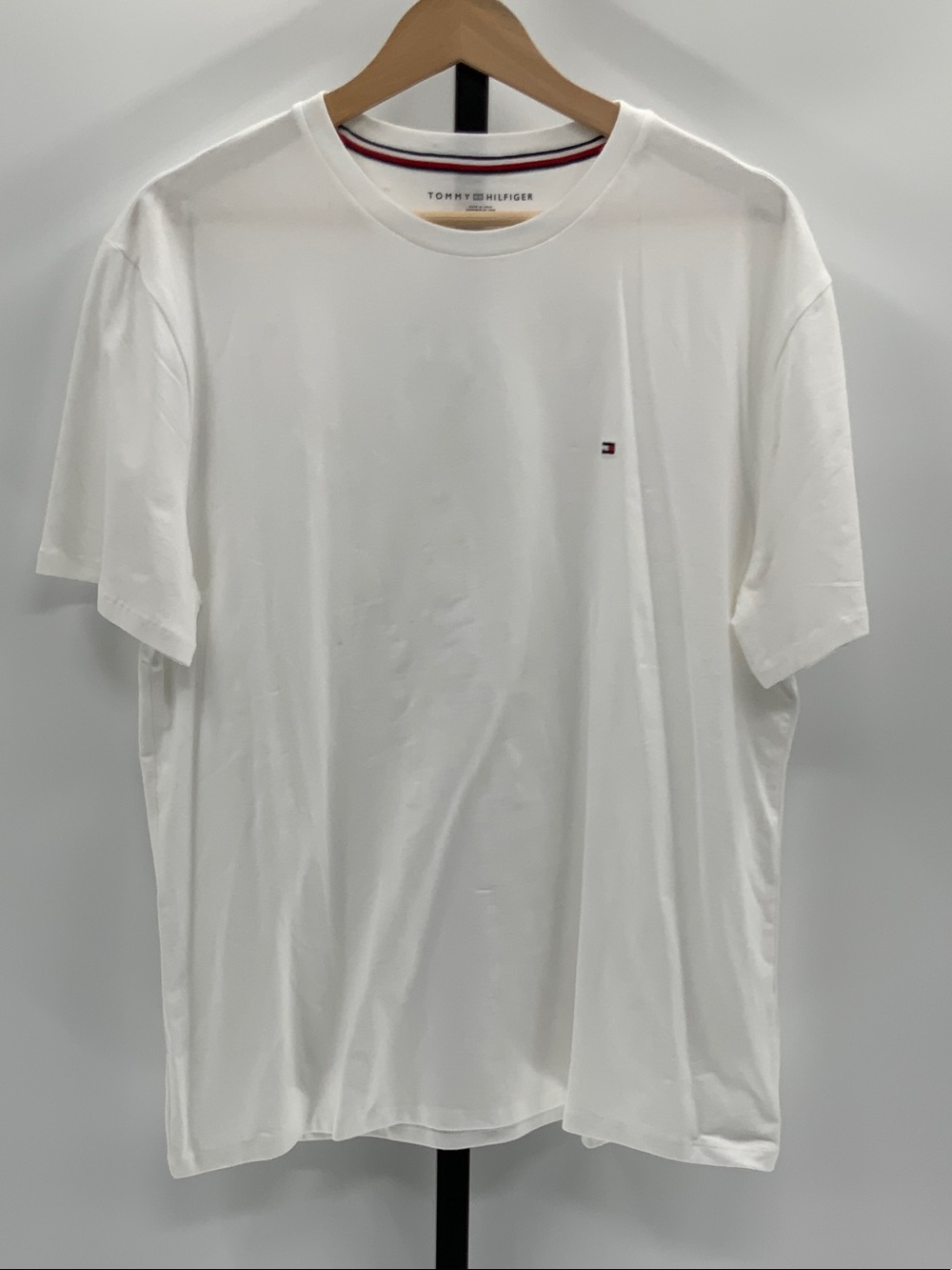 Tommy Hilfiger White Short-Sleeve Logo Crew Tee